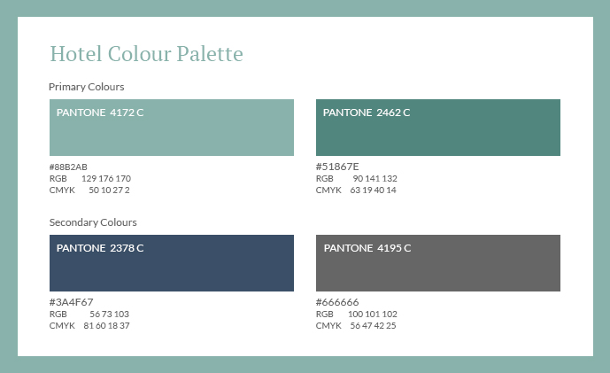 hotel colour palette guidelines