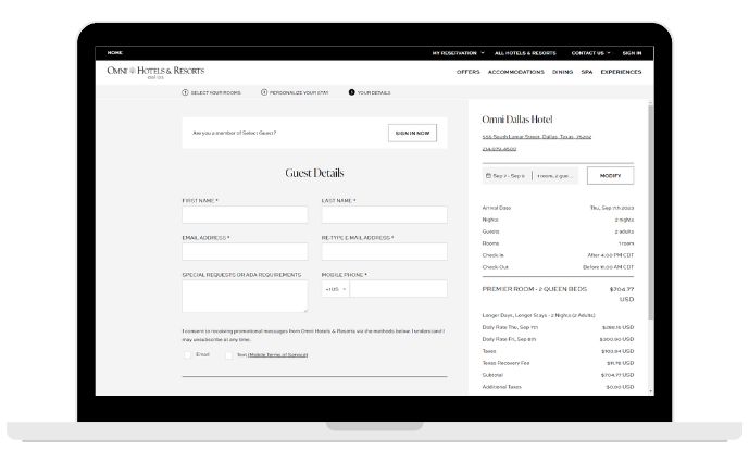 omni hotels e-commerce