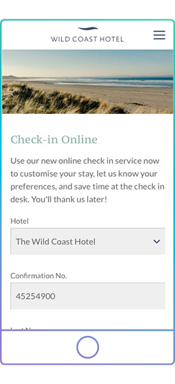 Guest Sign-in First Step Online Check-in