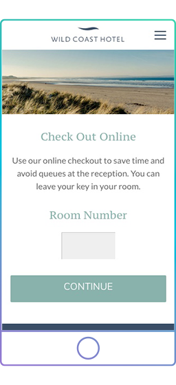 Enter Room Number First Step Online Check-out