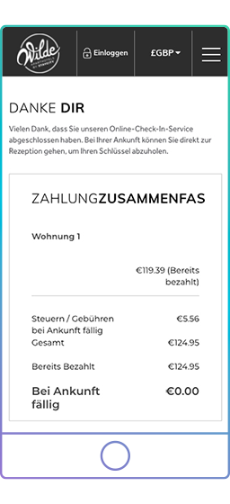 online check-in kontaktloser