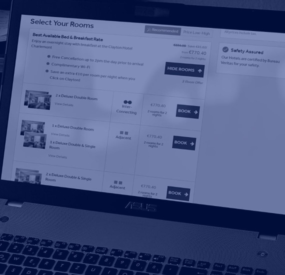 HITEC Charlotte 2024 interconnecting rooms booking engine